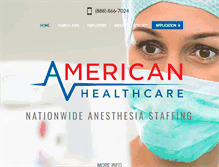 Tablet Screenshot of americanhcare.com